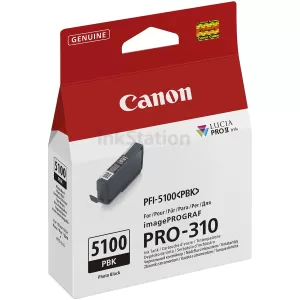 Genuine Canon LUCIA PRO II PFI-5100PBK Photo Black Ink Tank - 14.4ml