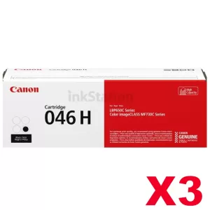 3 x Genuine Canon CART-046BKH Black High Yield Toner Cartridge - 6,300 pages