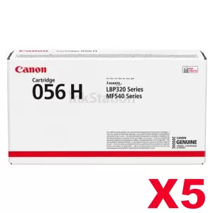 5 x Canon CART-056H Black High Yield Genuine Toner Cartridge - 21,000 pages