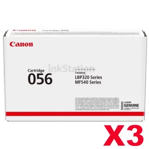 3 x Canon CART-056 Black Genuine Toner Cartridge - 10,000 pages