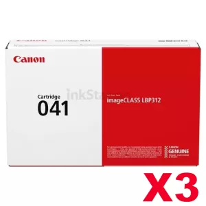 3 x Genuine Canon CART-041 Black Toner - 10,000 pages