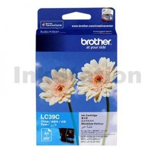 Genuine Brother LC-39C Cyan Inkjet Cartridge - 260 pages