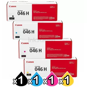 4-Pack Genuine Canon CART-046H High Yield Toner Combo [1BK+1C+1M+1Y]