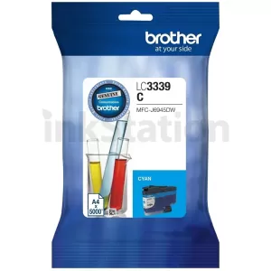 Genuine Brother LC-3339XLC High Yield Cyan Ink Cartridge - 5,000 pages