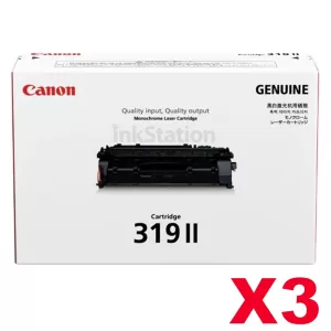 3 x Canon CART-319II Black High Yield  Genuine Laser Toner Cartridge 6,400 pages