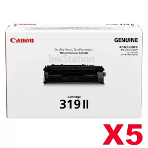 5 x Canon CART-319II Black High Yield  Genuine Laser Toner Cartridge 6,400 pages