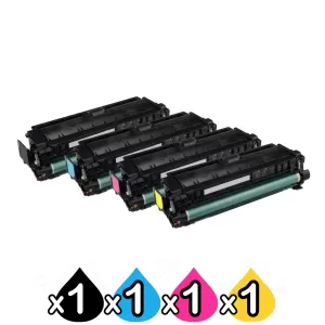 4-Pack Compatible Canon CART-040II High Yield Toner Combo [1BK+1C+1M+1Y]