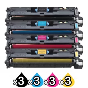 3 sets of 4-Pack Compatible Laser Toner Cartridge Combo for Canon LBP 2410