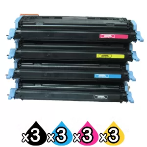 3 sets of 4-Pack Compatible Toner Cartridge for Canon LBP-5000 LBP-5100 [3BK,3C,3M,3Y]