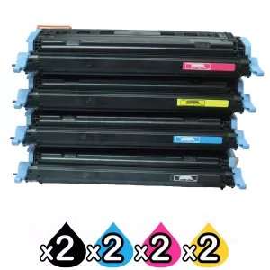 2 sets of 4-Pack Compatible Toner Cartridge for Canon LBP-5000 LBP-5100 [2BK,2C,2M,2Y]