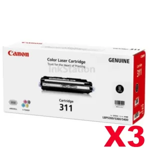 3 x Genuine Canon LBP 5360 (CART-311BK) Black Toner Cartridge-Approx. 6,000 pages