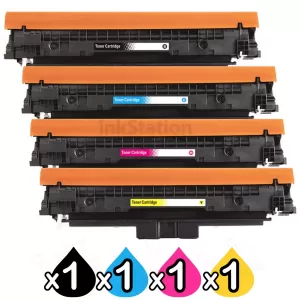 4-Pack Canon T12 Compatible Toner Cartridges Combo [1BK,1C,1M,1Y]