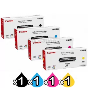4 Pack Genuine Canon LBP 5360 (CART-311B,C,M,Y) Toner Cartridges [1BK,1C,1M,1Y]