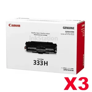 3 x Genuine Canon CART-333II Black High Yield Toner Cartridge - 17,000 Pages