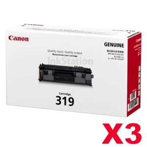3 x Canon CART-319 Black Genuine Laser Toner Cartridge 2,100 pages
