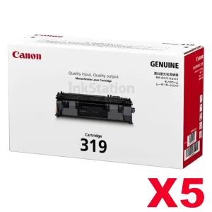 5 x Canon CART-319 Black Genuine Laser Toner Cartridge 2,100 pages