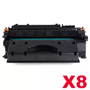 8 x Canon CART-319II Black High Yield Compatible Toner Cartridge - 6,400 pages
