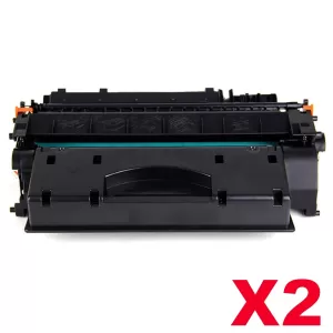 2 x Canon CART-319II Black High Yield Compatible Toner Cartridge - 6,400 pages