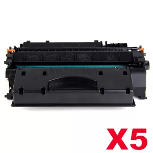 5 x Canon CART-319II Black High Yield Compatible Toner Cartridge - 6,400 pages