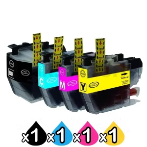 4 Pack Compatible Brother LC-3319XL Ink Cartridges Combo (High Yield of Brother LC-3317) [1BK, 1C, 1M, 1Y]