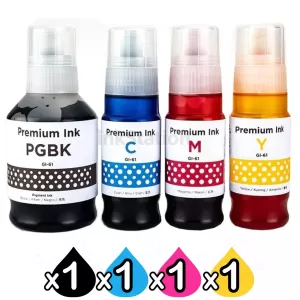 4-Pack Compatible Canon GI61 Ink Bottle [1BK,1C,1M,1Y]