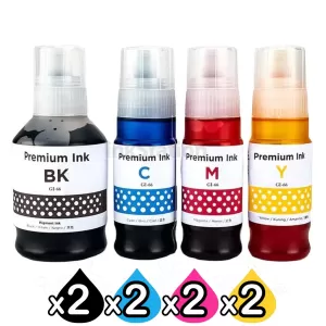 8-Pack Compatible Canon GI-66 Ink Bottle Combo [2BK,2C,2M,2Y]
