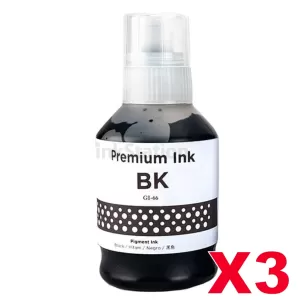 3 x Compatible Canon GI-66BK Black Ink Bottle 170ml - 6,000 pages