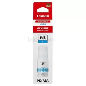 Genuine Canon GI63C Cyan Ink Bottle - 8,000 pages