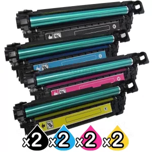 2 sets of 4 Pack Compatible Canon CART-323 High Capacity Combo [2BK,2C,2M,2Y]