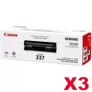 3 x Genuine Canon CART-337 Black Toner Cartridge - 2,100 pages