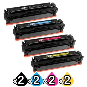2 Sets of 4-Pack Compatible Canon CART-046H High Yield Toner Combo [2BK+2C+2M+2Y]