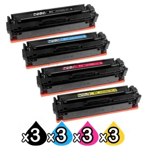 3 Sets of 4-Pack Compatible Canon CART-046H High Yield Toner Combo [3BK+3C+3M+3Y]