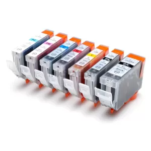 7-Pack Canon PGI-5BK, CLI-8BK/C/M/Y/PC/PM Compatible Inkjet (with Chip) [1BK,1PBK,1C,1M,1Y,1PC,1PM]