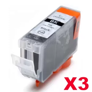3 x Pack Canon PGI-5BK Compatible Black Inkjet Cartridges (with Chip)