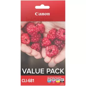 Canon CLI-681 Value Pack Genuine Inkjet Cartridges CLI681VP [1PBK,1C,1M,1Y]