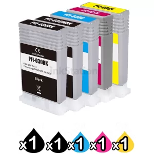5 Pack Compatible Canon PFI-030BK/MBK/C/Y PFI-031M Ink Tank Combo [1BK,1MBK,1C,1M,1Y]