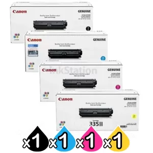 4-Pack Genuine Canon CART-335 High Yield Toner Combo [BK+C+M+Y]