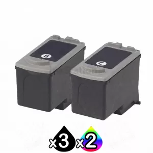 5-Pack Canon PG-645XL, CL-646XL Compatible [3Black + 2Colour] High Yield Ink Combo