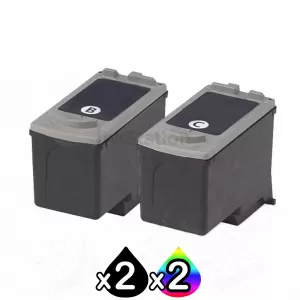 4-Pack Canon PG-645XL, CL-646XL Compatible [2Black + 2Colour] High Yield Ink Combo