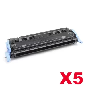 5 x Canon LBP5000 LBP5100 (CART-307BK) Compatible Black Toner Cartridge - 2,500 Pages
