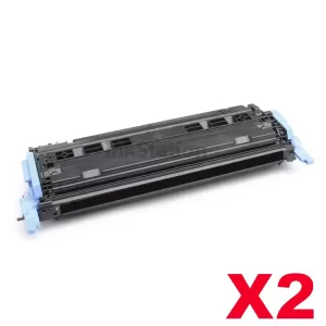2 x Canon LBP5000 LBP5100 (CART-307BK) Compatible Black Toner Cartridge - 2,500 Pages