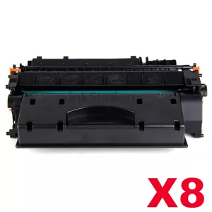 10 x HP CE505X (05X) Compatible Black High Yield Toner Cartridge - 6,500 Pages