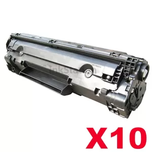 10 x HP CB436A (36A) Compatible Black Toner Cartridge - 2,000 Pages