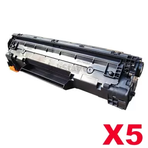 5 x HP CB435A (35A) Compatible Black Toner Cartridge - 2,000 Pages