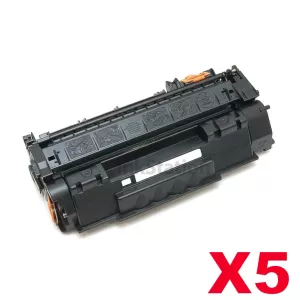 5 x HP Q5949A (49A) Compatible Black Toner Cartridge - 2,500 Pages