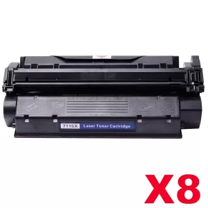 8 x HP C7115X (15X) Compatible Black Toner Cartridge - 3,500 Pages
