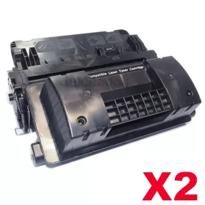 2 x HP CC364X (64X) Compatible Black High Yield Toner Cartridge - 24,000 Pages