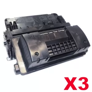 3 x HP CC364X (64X) Compatible Black High Yield Toner Cartridge - 24,000 Pages