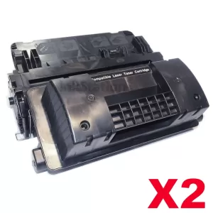 2 x HP CC364A (64A) Compatible Black Toner Cartridge - 10,000 Pages