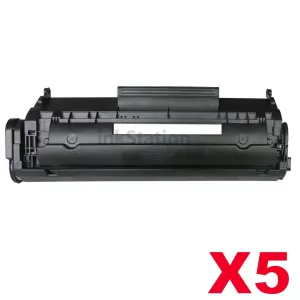 5 x HP Q2612A (12A) Compatible Black Toner Cartridge - 2,000 Pages
